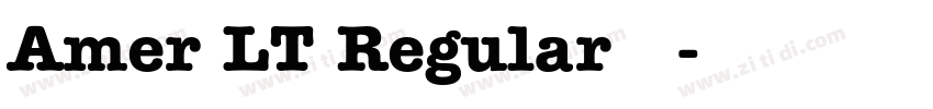 Amer LT Regular 常规字体转换